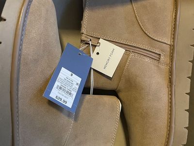 New! Womens Popular Tan Zip Ankle Boots Size 9