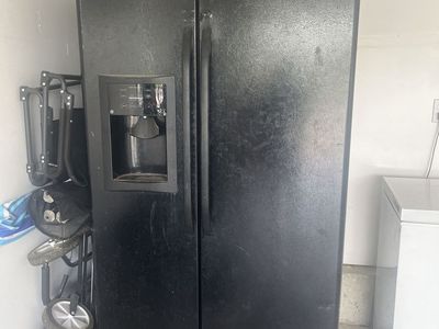 black fridge