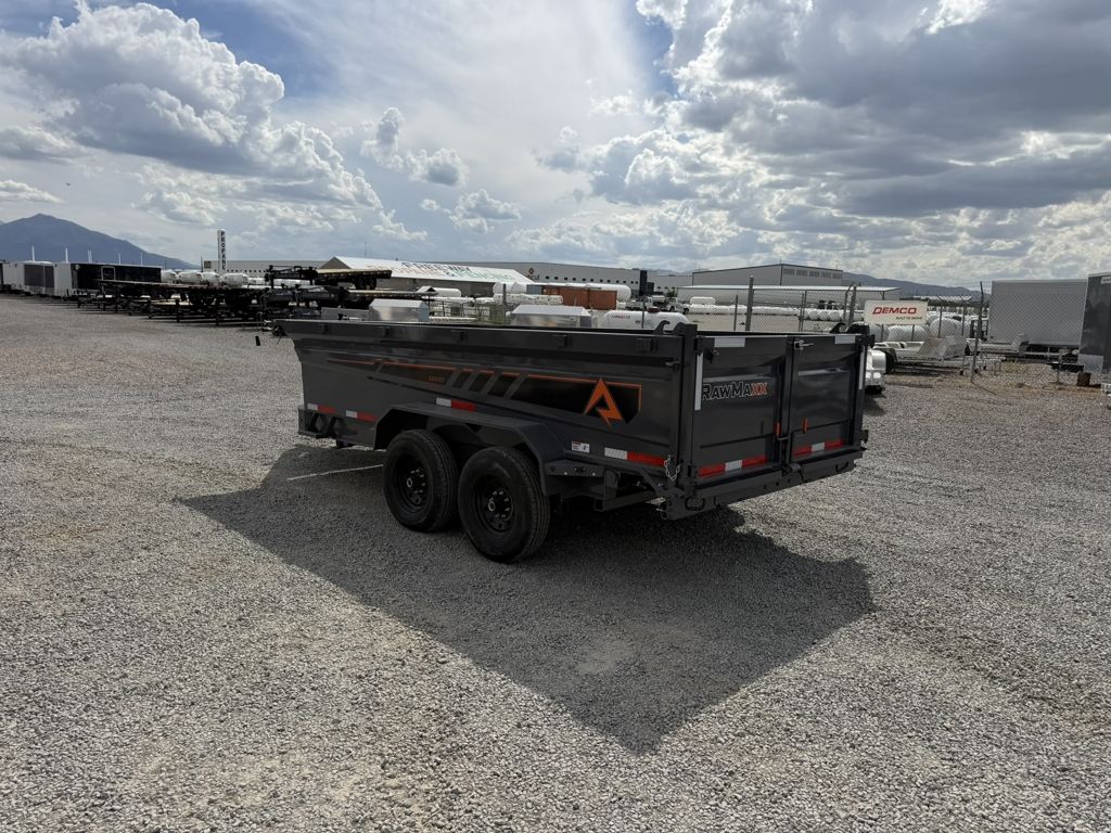 2027 RawMaxx 7x14 Gdx Knight 14K Scissor Dump Trailer 3' Wall