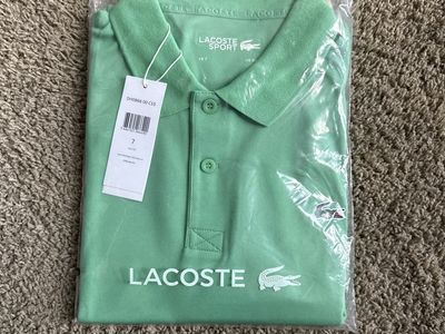 Lacoste Sport Men's Green Polo Shirt DH0866.00 C55 - US XL, New with Tags & Stripe Details