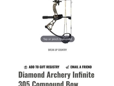 Left handed Diamond Archery Infinite 305 Compound Bow