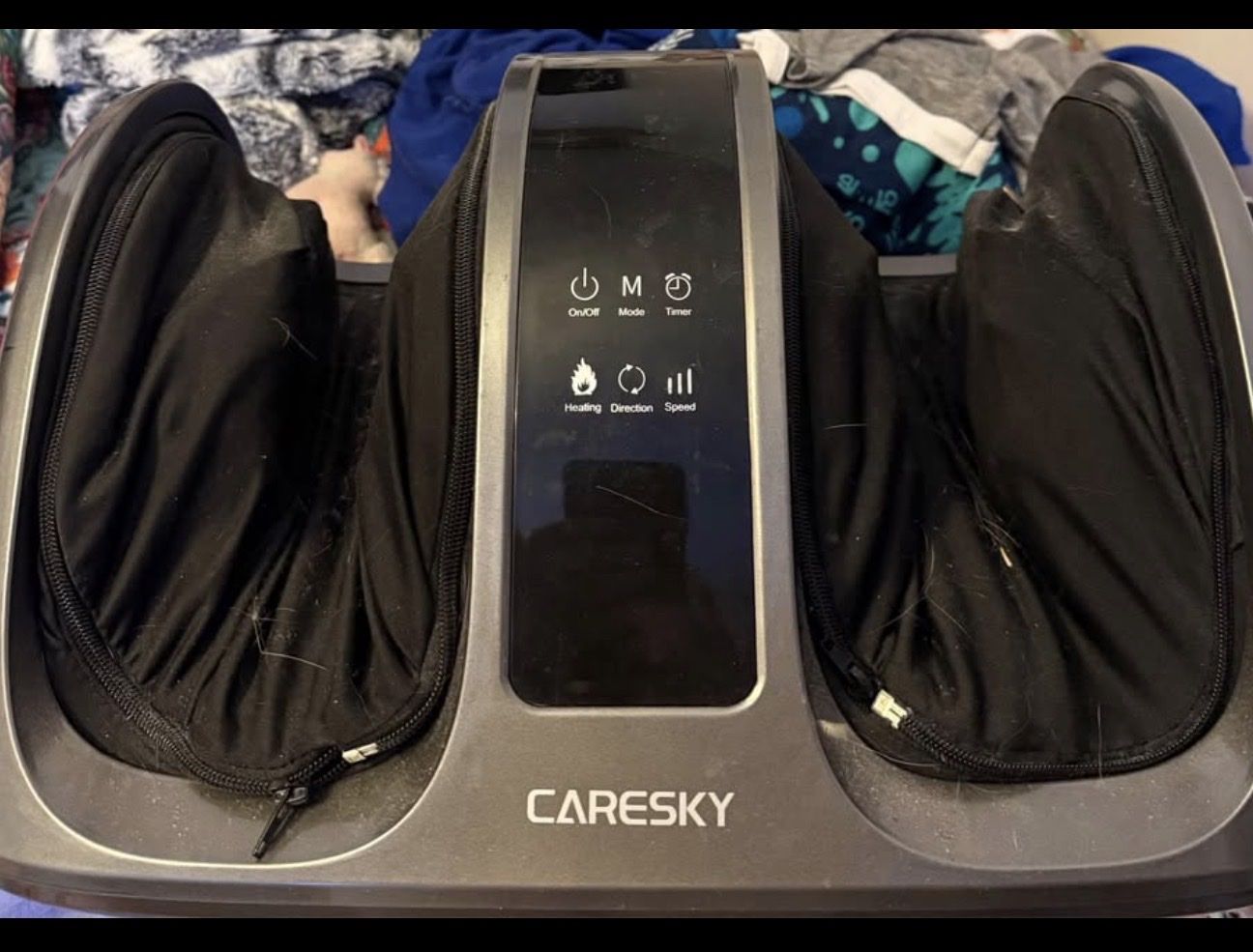 CARESKY Foot Massager with Heat - Shiatsu, Kneading, Rolling, Scraping Functions, Remote Control, Fits Up to 14"