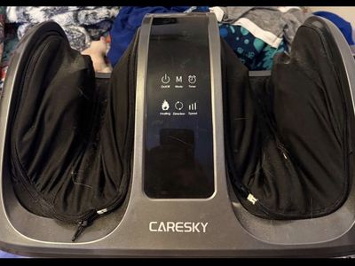 CARESKY Foot Massager with Heat - Shiatsu, Kneading, Rolling, Scraping Functions, Remote Control, Fits Up to 14"