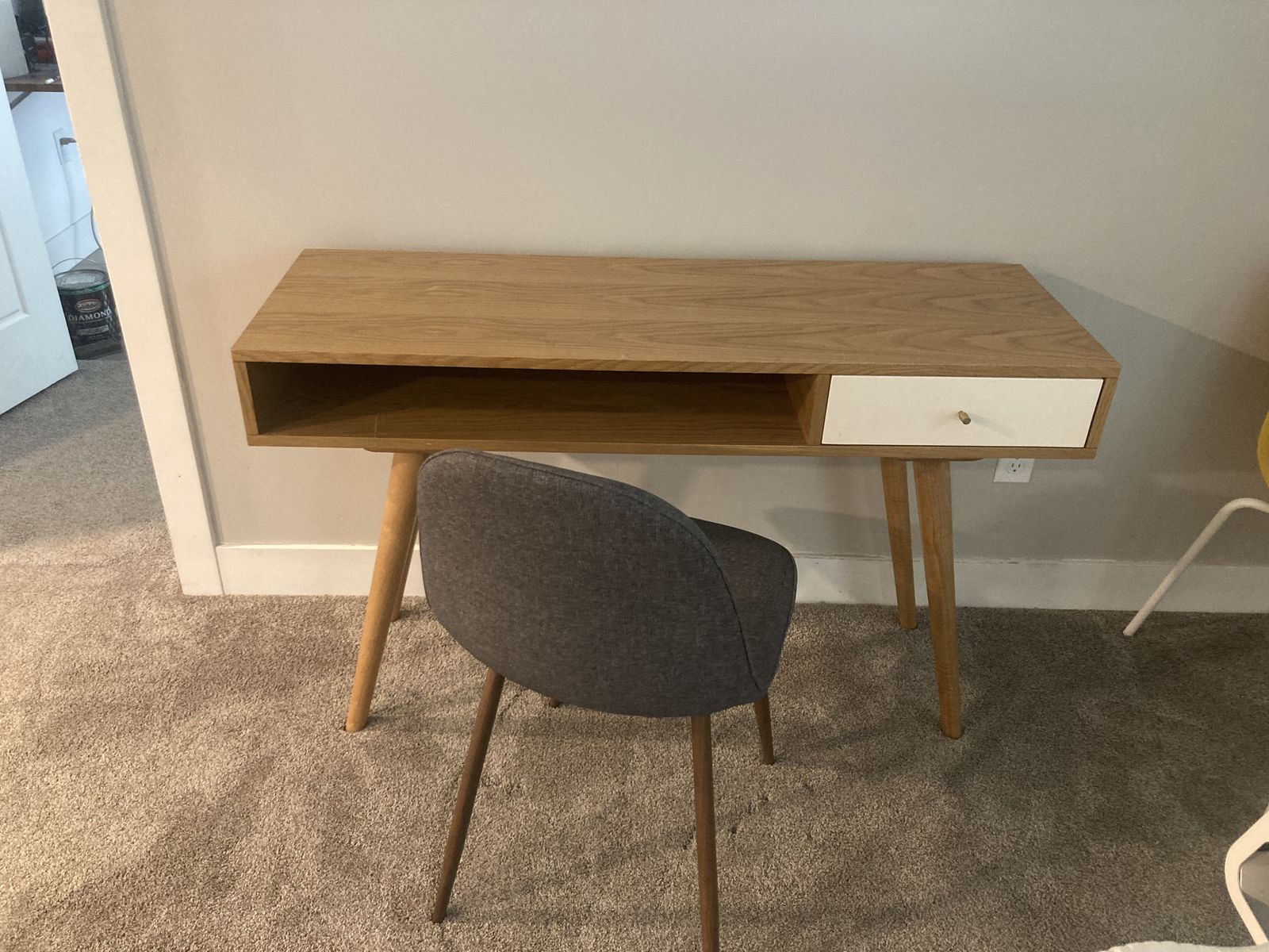 Wooden Desk With Chair