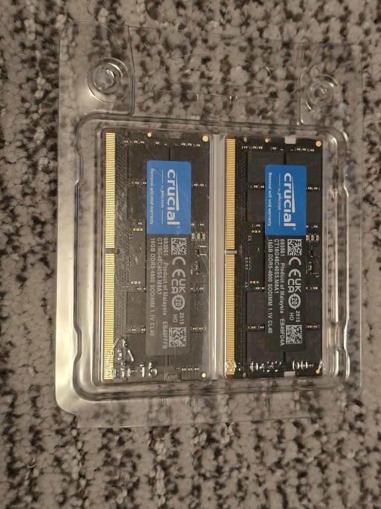 Crucial DDR5 LAPTOP/NOTEBOOK RAM 16X2 32GB