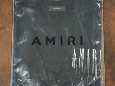 AMIRI Black Logo Paint Drip T-Shirt - Men's Size Medium - New with Tags