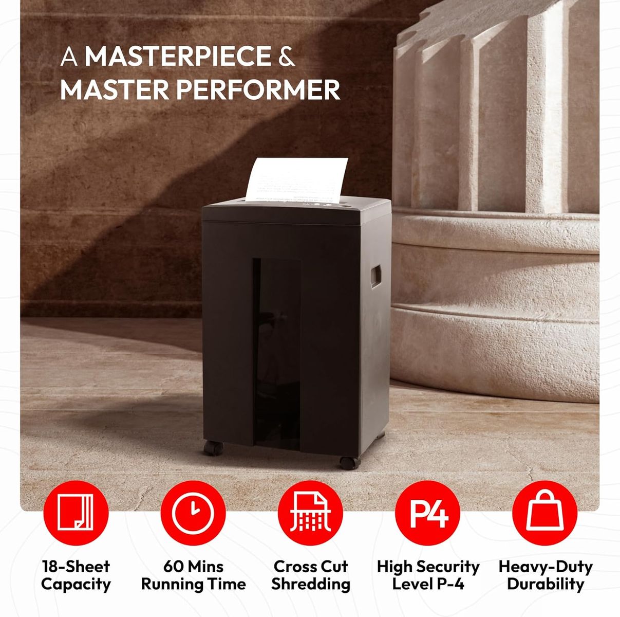 Nikita Paper Shredder, Cross-Cut 18-Sheet Heavy-Duty, for Home Office Use-New!!!