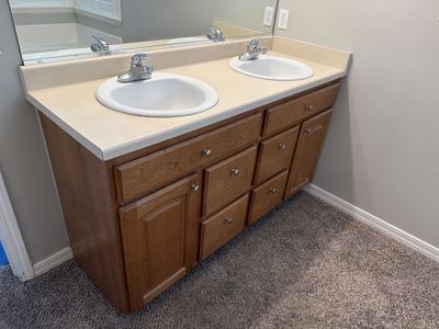 Free 60” Bathroom Vanity with Wood Cabinets & Countertop