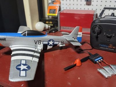 Hobbyzone P-51D Mustang RC Airplane RTF with Transmitter, Charger, and 3 Batteries
