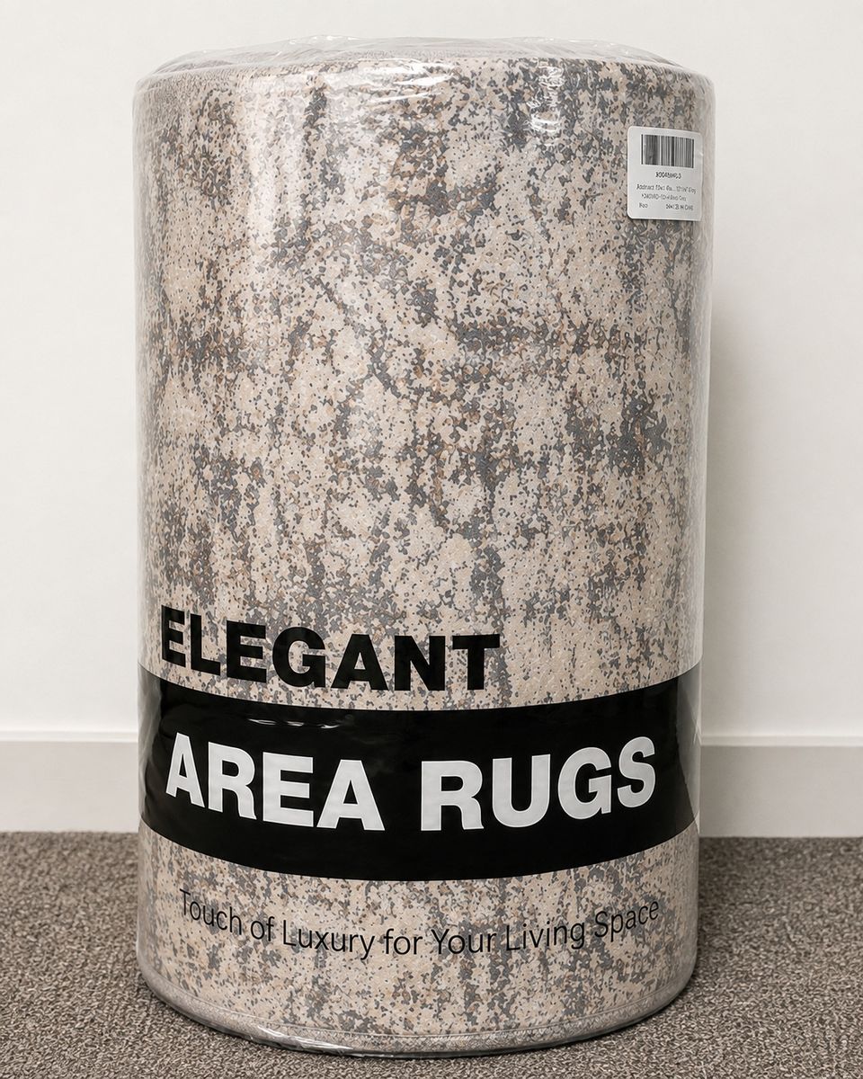NEW 10x14 Puino Brick Gray Abstract Washable Area Rug