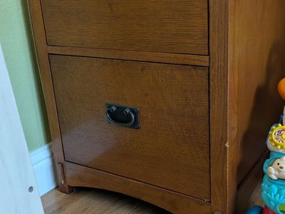 Whalen Cherry Wood - Mission Style 2-Drawer Filing Cabinet with Lock - Office Furniture Storage
