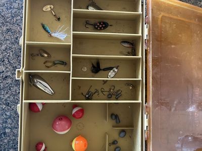 Vintage and new lures with box