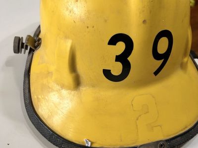 Cool Vintage Yellow Firefighter helmet hat Utah fire station