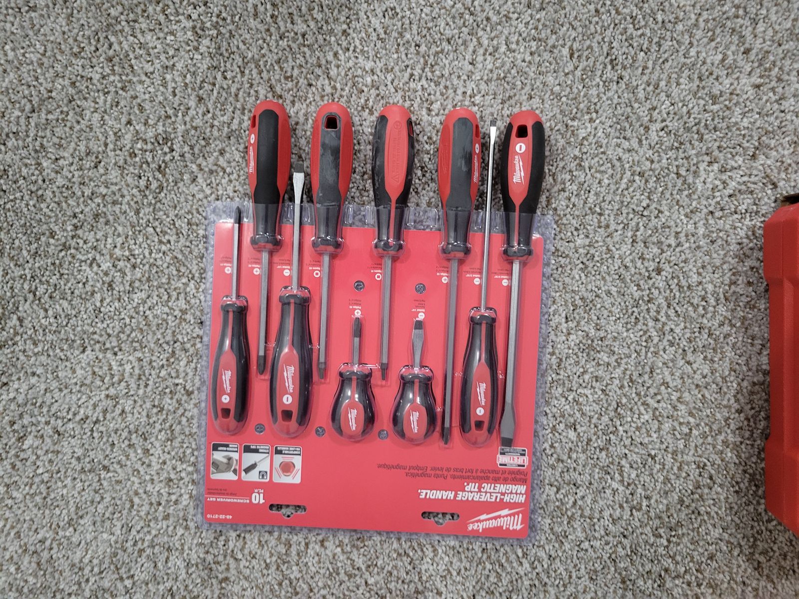 Milwaukee 10 pieces Screwdriver set