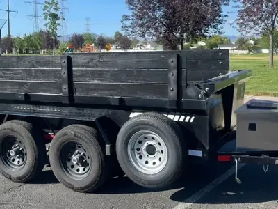 2024 5x10 Dump Trailer – Hydraulic Dump, New Tarp, Lock Included