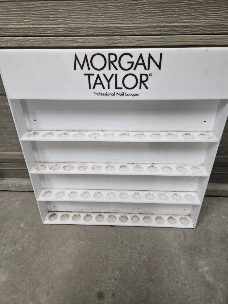 Morgan Taylor Professional Nail Lacquer Display Shelf Wall Mountable Polish Rack