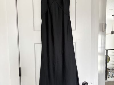 Black satin dress