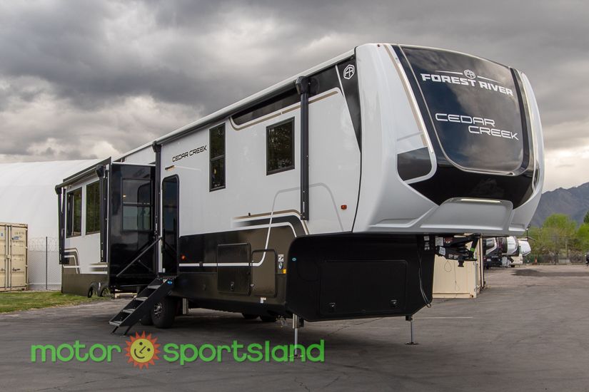 2026 Forest River Cedar Creek 361RL Rear Entertainment Outdoor Kitchen