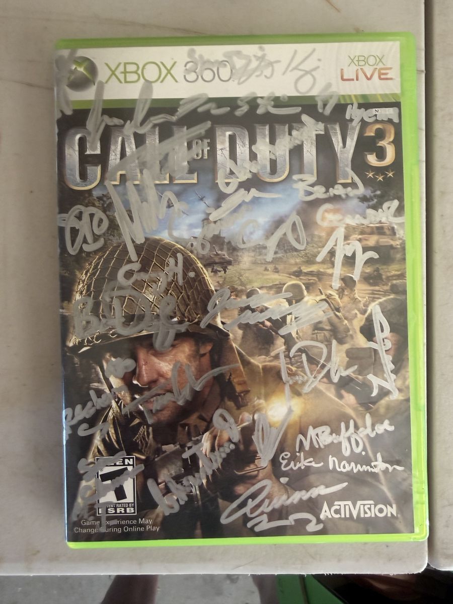 Call of Duty 3 Xbox 360 Multi-Signed Autographed Game – Numerous Signatures – Rare