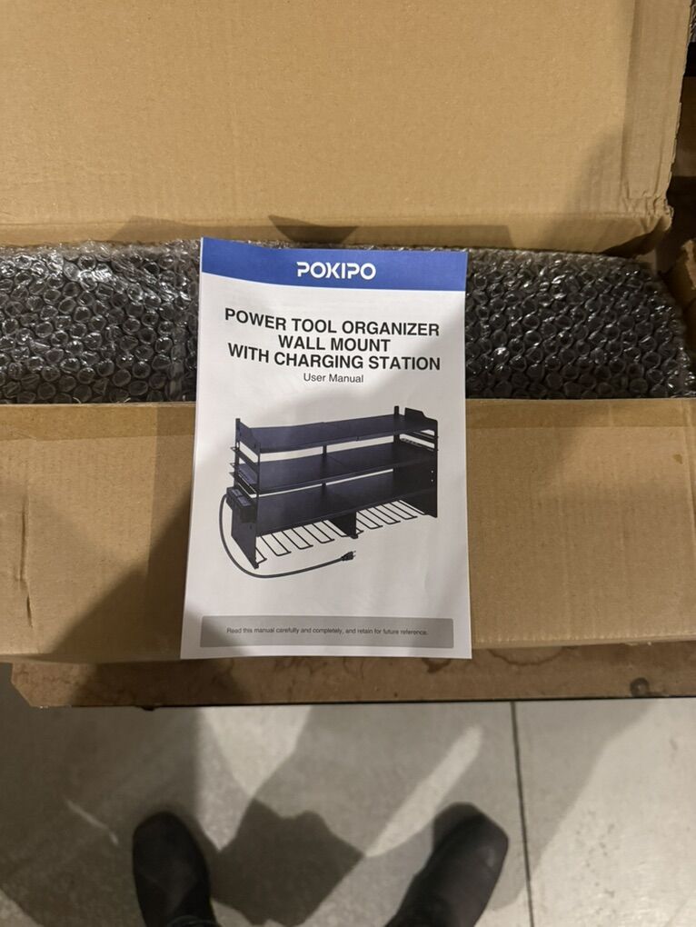 Large Power Tool Organizer Wall Mount With outlets