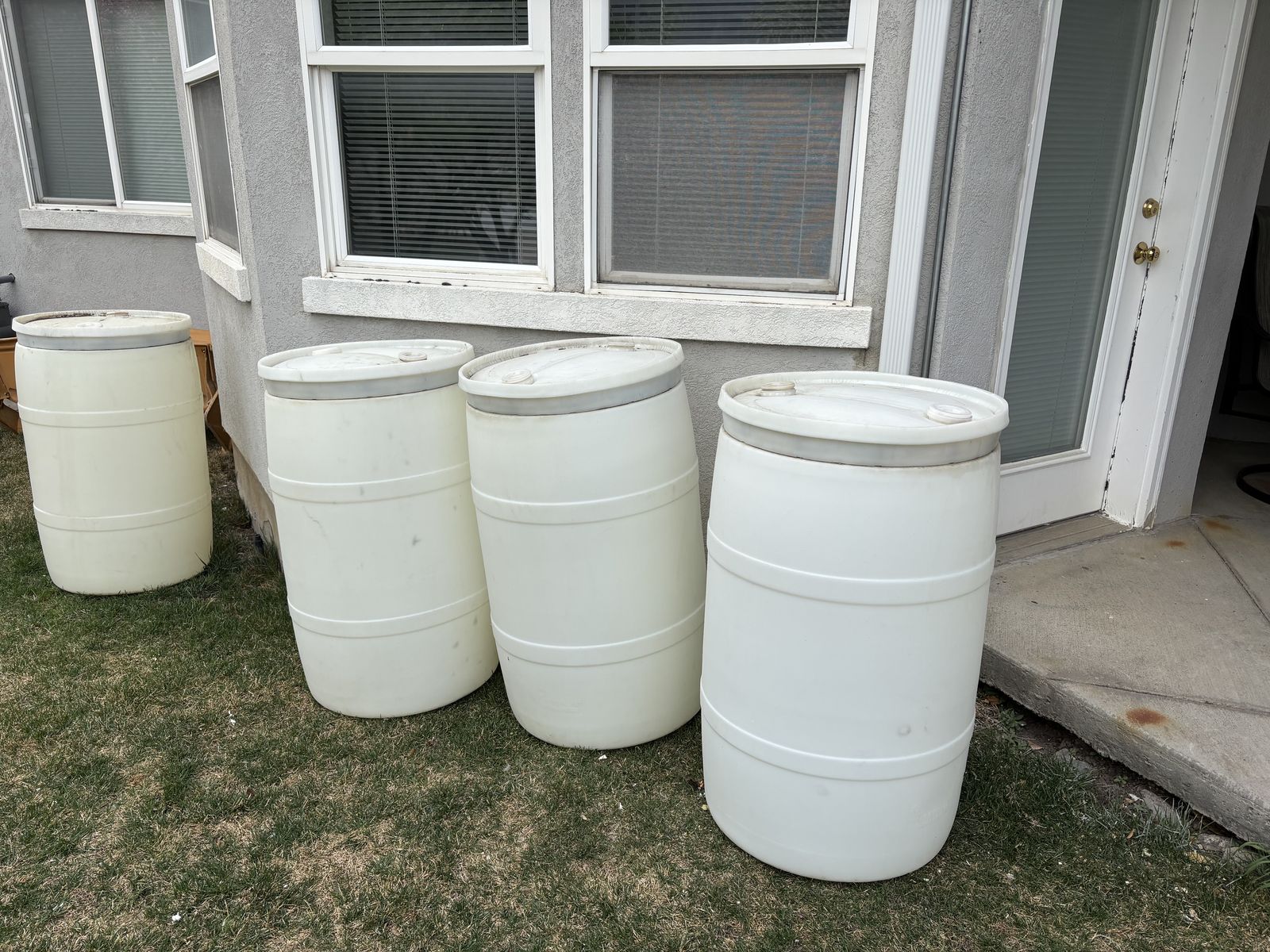 3 water barrels