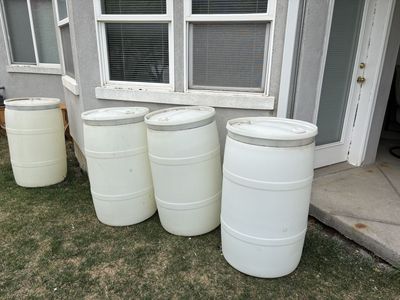 3 water barrels