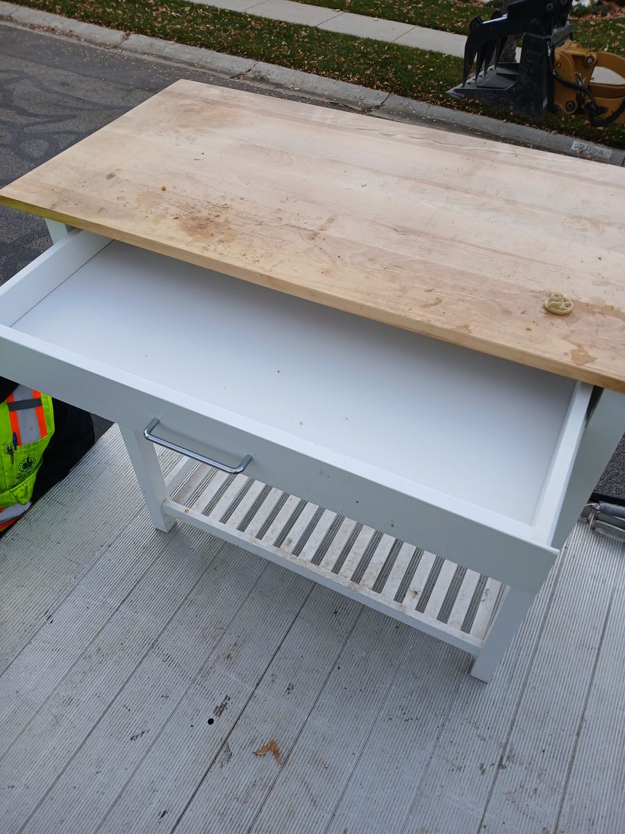 Kitchen island side table