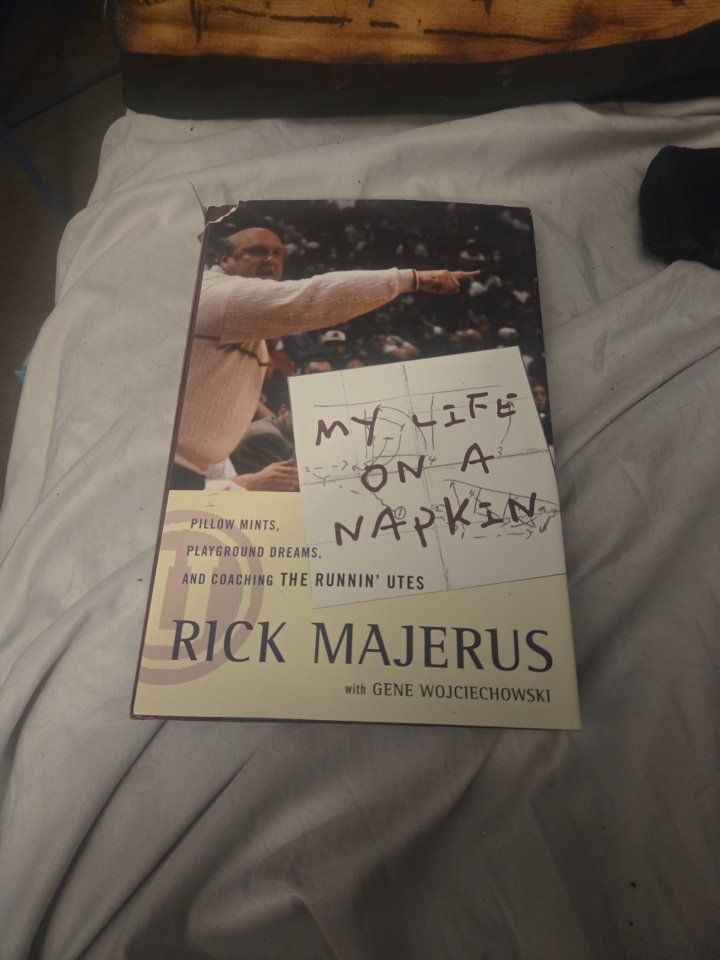 Autographed Rick Majerus My Life On A Napkin Hardcover Book Signed 1999