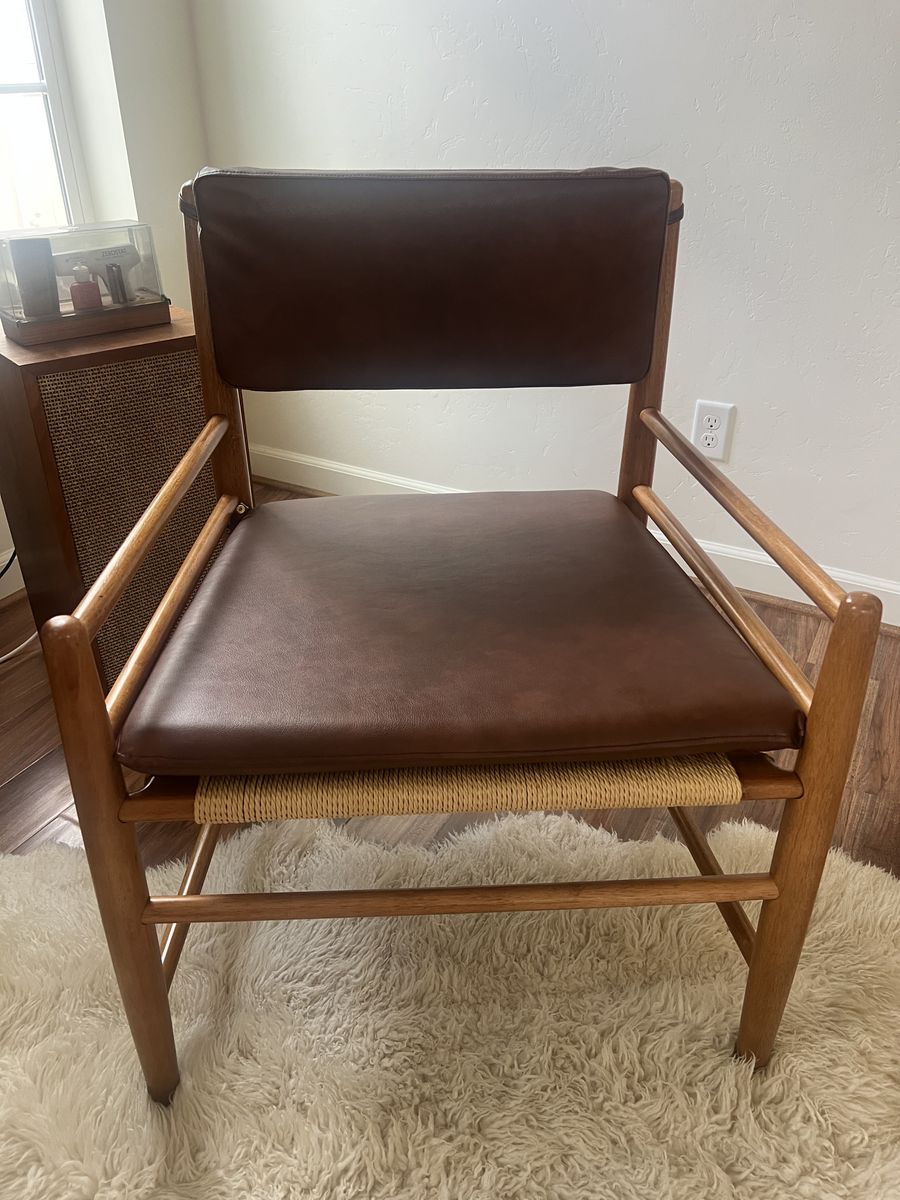 Layton Faux Leather Acccent Chair.