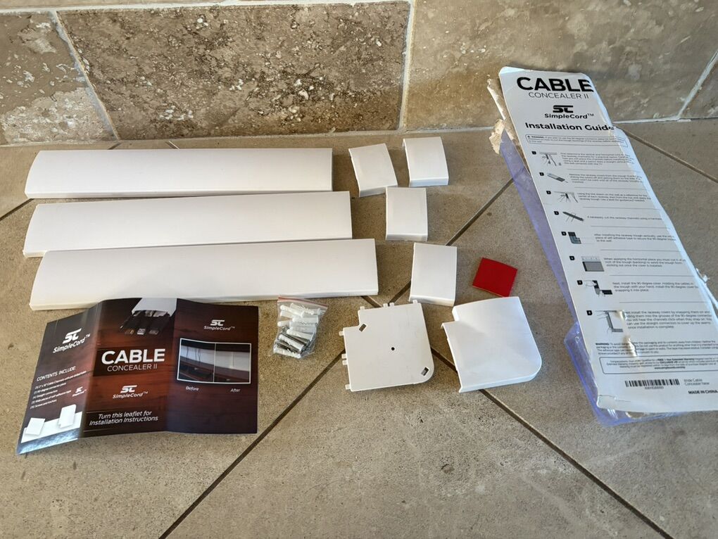 New Cord Concealer Kit For Hiding Cords On A Wall