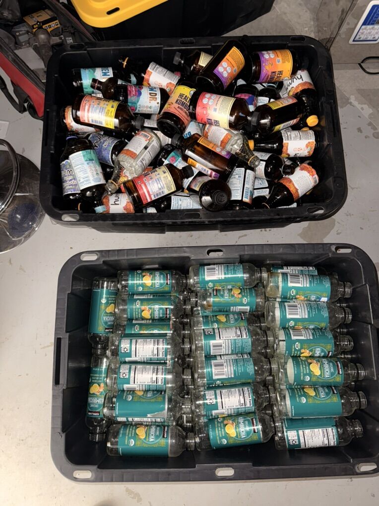 Free Empty Kombucha Glass Bottles