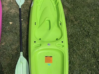 Lifetime Recruit 150 Youth Kayak - Green, 6ft, Single Occupant, with Paddle