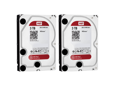 Two 3 TB WD Red Hard Drives (6 TB total)