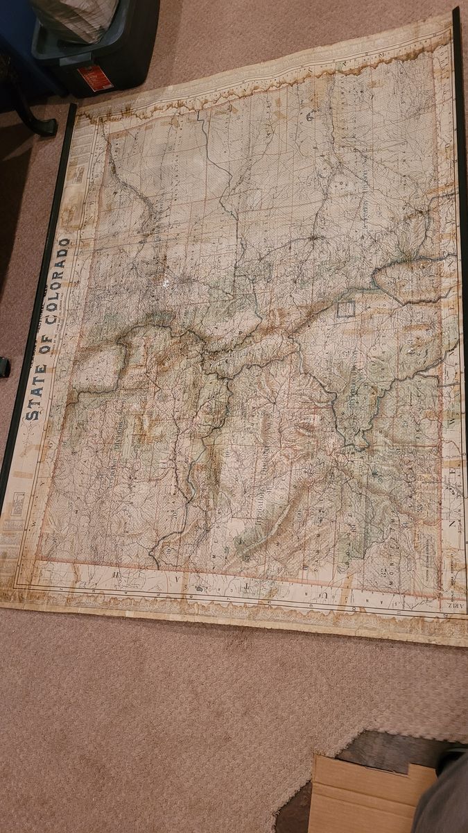 Antique Colorado Wall Map