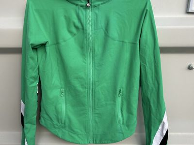 Lululemon Green Full-Zip Hooded Athletic Jacket - Size 8