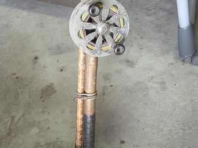 Vintage 9 foot Fly fishing bamboo rod and reel