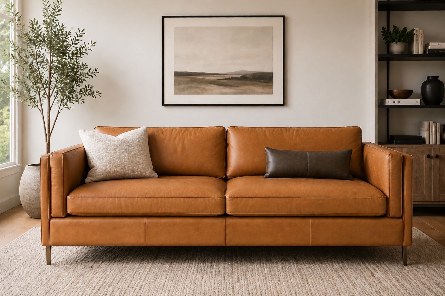 Four Hands Top-Grain Leather Sofa – Excellent Condition
