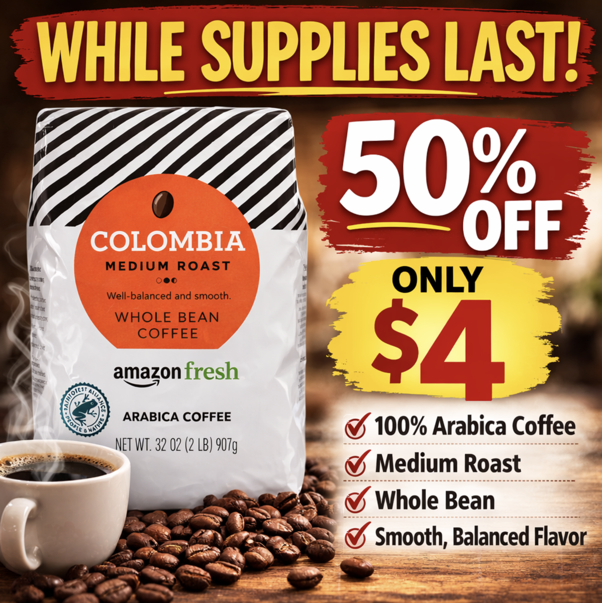 Amazon Fresh Colombia Ground Coffee