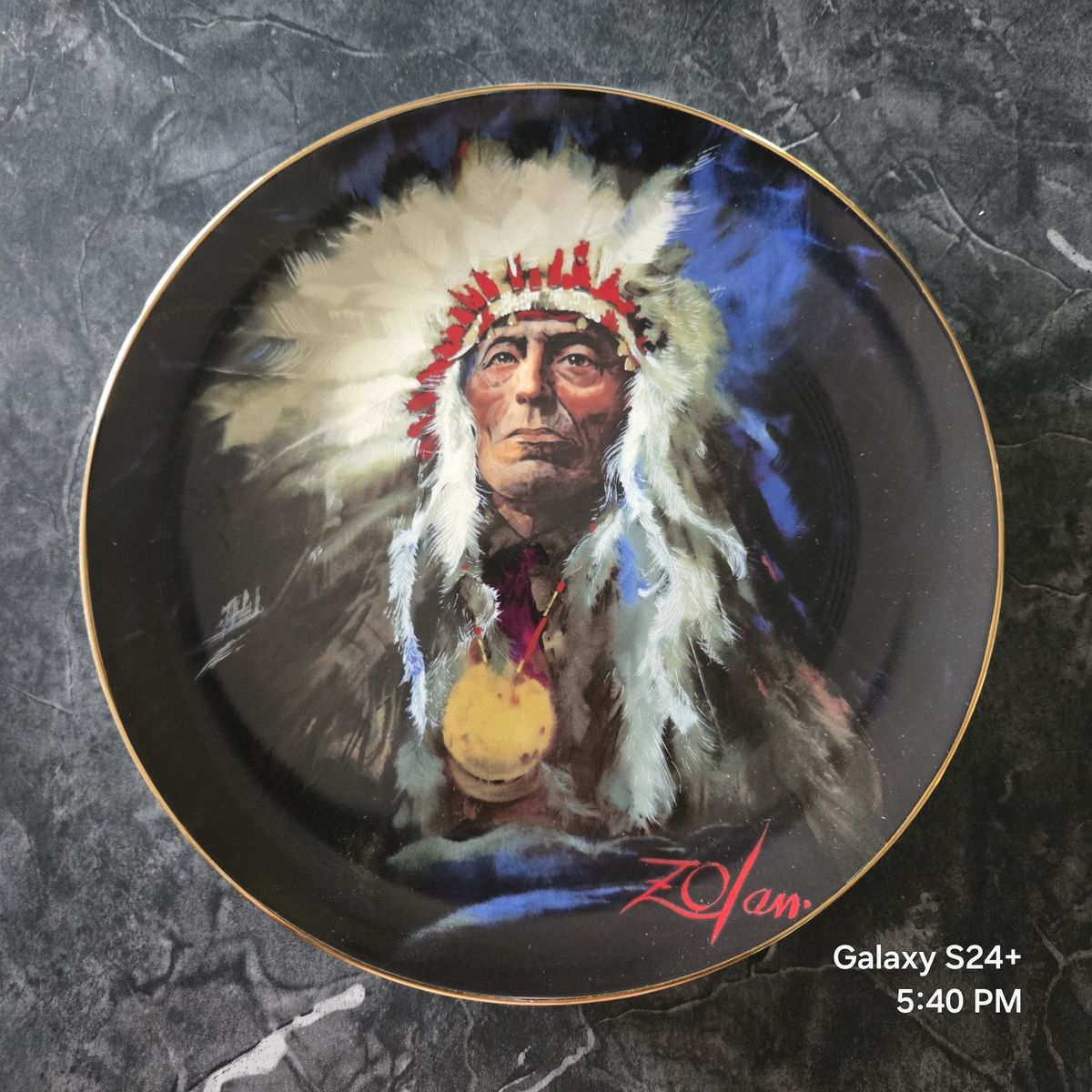 Donald Zolan "Sioux" Collector's Plate - Noble Tribes Collection, Limited Edition 457/1500