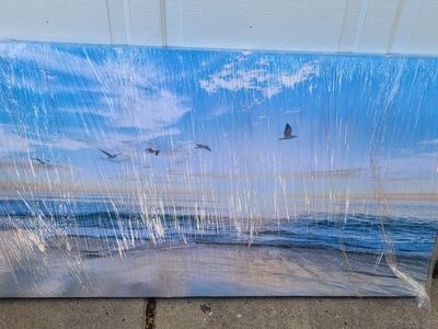 New Dimpoli 60" x 30" Beach Ocean Canvas Wall Art