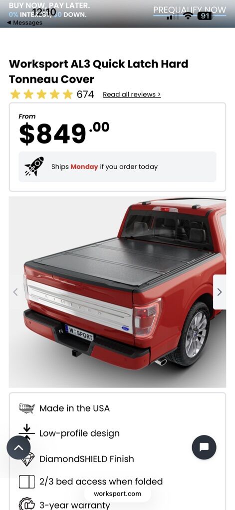 Worksport Tonneau Cover