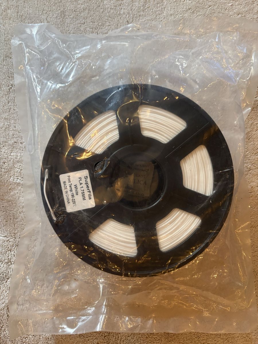 SuperFila PLA 1.75MM White 3D Printer Filament - Sealed
