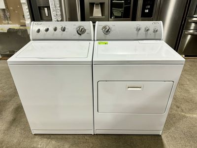 WHIRLPOOL WASHER AND DRYER SET WITH WARRANTY