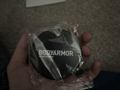 BodyArmor Sports Drink Branded Black Round Promo Item in Packaging