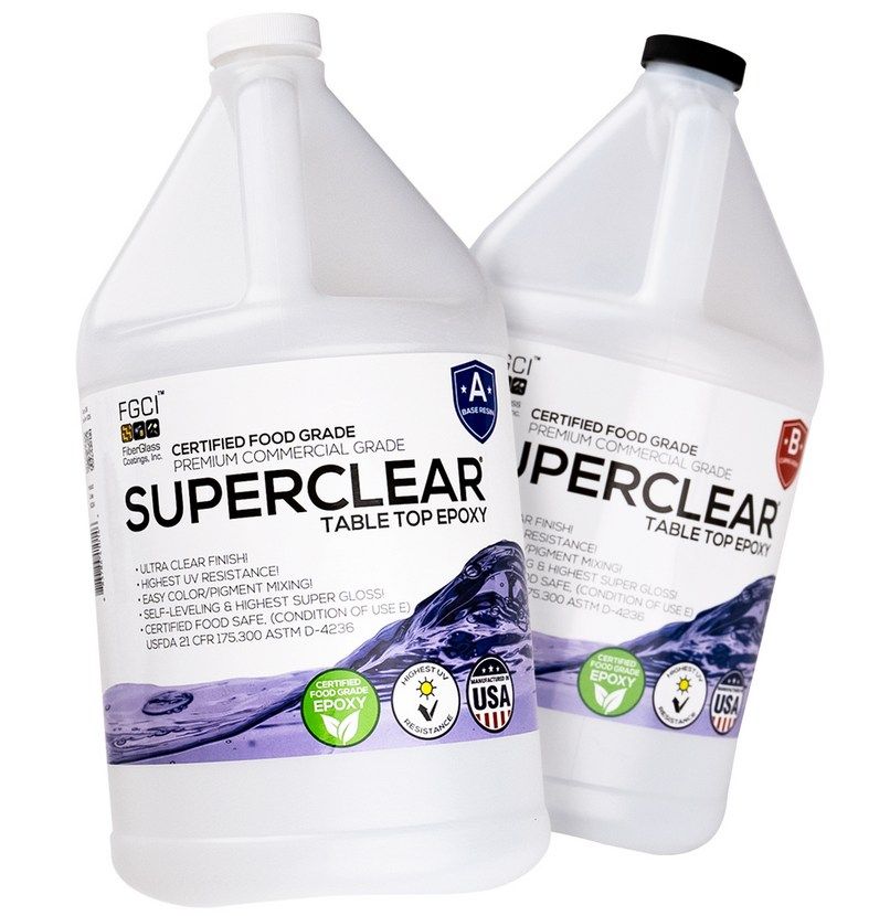 Superclear Table Top Epoxy (2 Gallon Kit)
