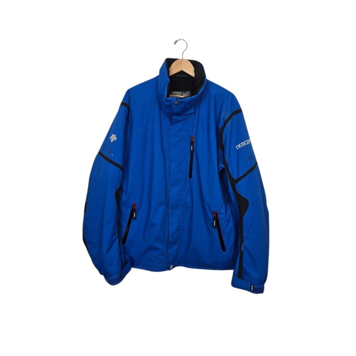 Descente Men's Technical Ski Jacket Blue XL Insulated Removable Hood Missing