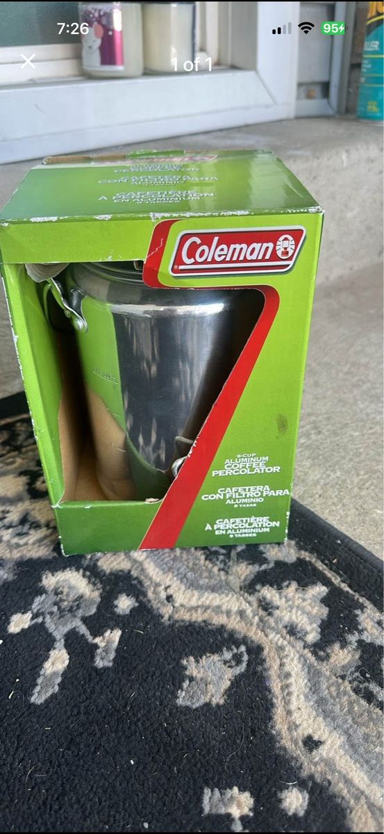 Coleman 9-Cup Aluminum Coffee Percolator - Camping Cookware