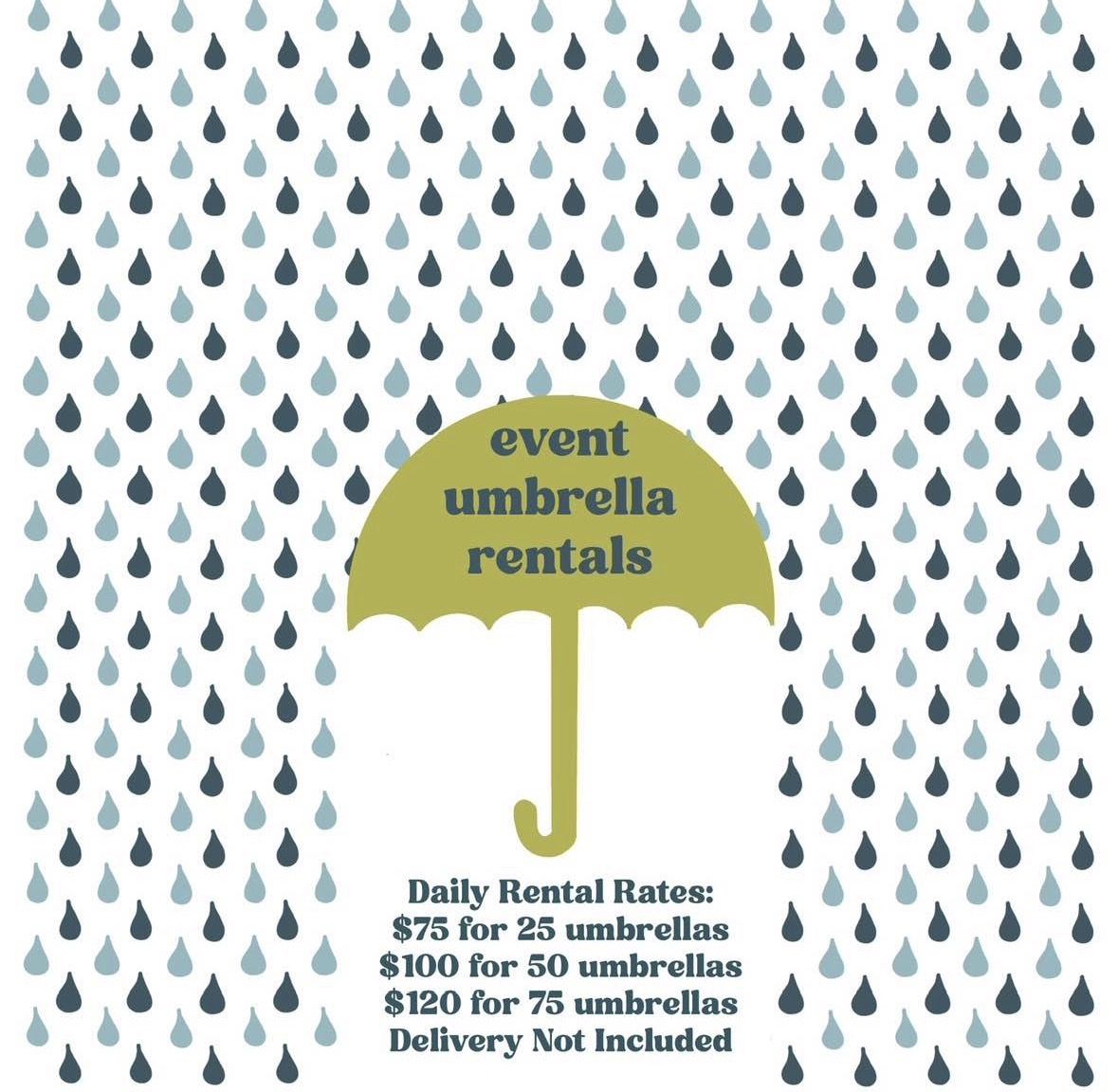 Clear umbrella rentals