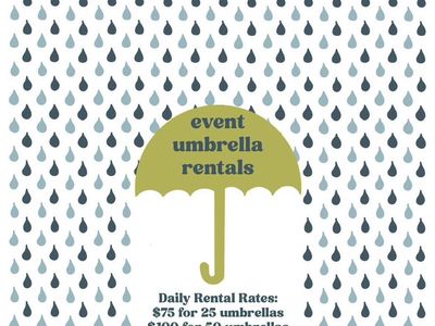 Clear umbrella rentals