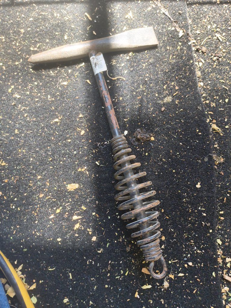 Used Chipping Hammer with Spring Handle - Welder's Slag Hammer